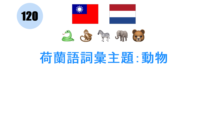 荷蘭語詞彙主題：動物